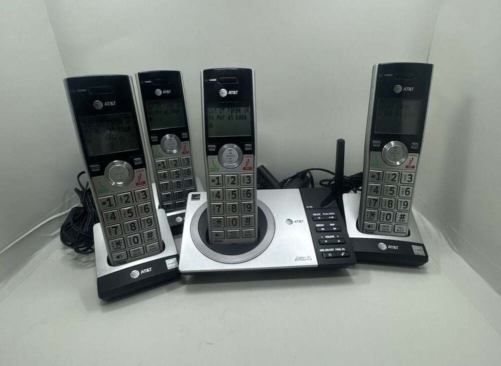 AT&T DECT 6.0 Expandable Cordless Phone System with Answering Machine and 3 Hand